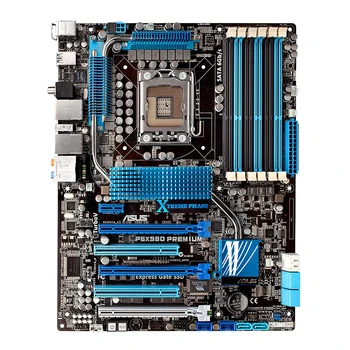 P6X58D Premium Asus LGA 1366 Intel X58 Darbastalio Plokštė DDR3 Core i7 quad core procesorius USB3.0 UEFI BIOS Naudojamas Mainboard