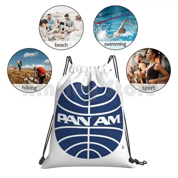 Pan Am Vidurio 1950 Pasaulyje Apverstas Kuprinė Raišteliu Krepšiai Sporto Krepšyje Vandeniui Pan Am Panam Paa Pawamerch Pan American World
