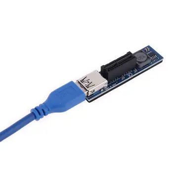 PCI-E Riser Mini PCIE PCI-E X1 Išplėtimo Port SATA Adapteris Plėtros Kortelę P9YA