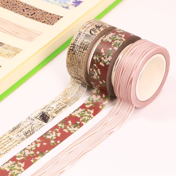 Platus 15mm Retro pašto antspaudo Dekoratyvinis Lipnia Juosta gėlių Kvapų Washi Tape 