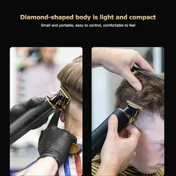 Plaukų Kirpimo mašinėlės Bevielis USB Įkrovimo Kosmetiniai Rinkiniai T-Peilis Arti Pjovimo Žoliapjovės Vyrų Plikos Galvos Barzdos Skustuvas Kirpykla