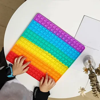Pop savo Fidget Reliver Stresas Žaislai Popis Rainbow Push Yra Burbulas Antistress Suaugusių Vaikų Paprasta Dimple Žaislas Atleisti Autizmas
