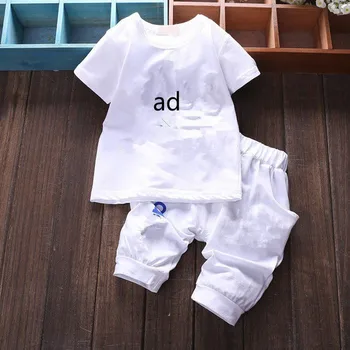 Prekės Kūdikių Drabužių Dizaineris Naujagimių Drabužiai 2019 M. Vasarą Kūdikių, Mergaičių ir Berniukų Kostiumai Trumpas Rankovėmis marškinėliai + Šortai Drabužių Rinkiniai