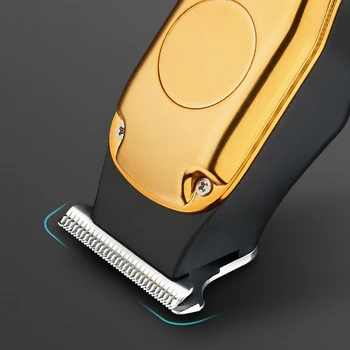 Profesionali Įkraunama Plaukų Žoliapjovės Clipper LCD Nerūdijančio Plieno Pjovimo Galvos Elektriniai Plaukų Cutter su 5 Riba Šukos