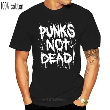Punk Not Dead T-Shirt Mens Moterų Punk Naujus Sportinius Marškinėlius, Juokinga Viršūnes Tee Naujas Unisex Juokinga Viršūnės