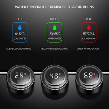 Puodelis termosas Su Temperatūra, Ekrane CHERY TIGGO 3 4 5 7 8 PRO 500ML Automobilių Vandens Puodelį LOGOTIPĄ Arbatos Puodelio automobilių reikmenys
