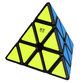 QiYi Qiming Piramidės 3x3x3 Greitis Magic Cube Stickerless Piramidės, Dėlionės Kubeliai Švietimo Žaislai Vaikams