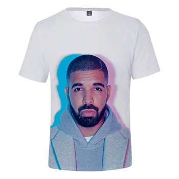 Rap Drake Marškinėliai Vyrams/Moterims 3D Spausdinimo Reperis, Dainininkas Pobūdžio Modelius Asmenybės Trumpas Rankovės Juokinga Marškinėlius Estetinės Drabužiai