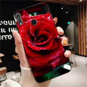 Ryškiai Raudonos Rožės, Gėlės Telefoną Atveju Huawei Honor 7A 8X 9 10 20lite 10i 20i 7C 8C, 5A, 8A Garbė Žaisti 9X pro Mate 20 lite