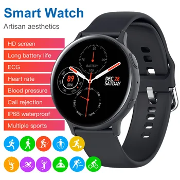 S20 Smartwatch 2021 Visą Ratą IP67 Smart Watch Vyrų EKG Širdies ritmo Monitoringo Fitneso Sporto Ilgai veikiant Budėjimo režimu, 