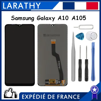Samsung Galaxy A10 2019 A105 A105F LCD skaitmeninis keitiklis, Jutiklinio Ekrano Ir Įrankiai Ekrano Rėmelis Mobiliojo Telefono Dalys, Telefonų LCD Ekranai