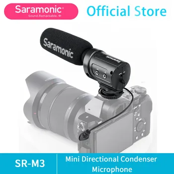 Saramonic SR-M3 Lengvas Krypties Kondensatoriaus Mikrofonas, Integruota Shockmount, skirtas naudoti ant VEIDRODINIŲ fotoaparatų / vaizdo kameras