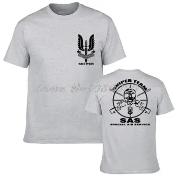 SAS Specialių Oro susisiekimo Paslaugų Britų Armijos Specialiųjų Pajėgų Snaiperis marškinėliai vyriški Medvilnės, trumpomis Rankovėmis Vasarą T-Shirt Adlut Viršuje Tee