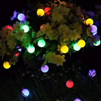 Saulės Šviesos diodų (LED) Styginių Šviesos Lauko Vandeniui 30led Matinio mažą Kamuoliuką Kalėdų, Vestuvių Dekoravimas Žibintų