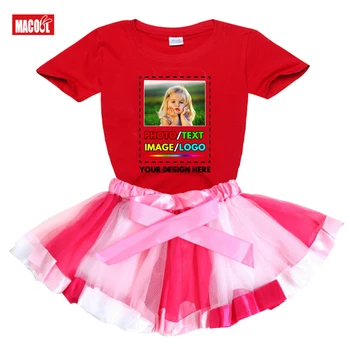 Savo Užsakymą Dizaino Suknelė Logotipas Nuotrauką Tekstas Baby Girl Gimtadienio Suknelė Rinkinys, Vaikams, Suknelės Vaikams Laisvalaikio Mergaitės Užsakymą Šalis