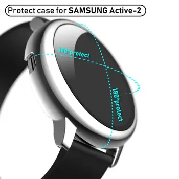 Screen Protector Atveju, Samsung Galaxy Žiūrėti Aktyvios 2 44mm Visi Aplink Ultra Plonas Minkštos TPU Dangtelio Apsauginis Bamperis Shell