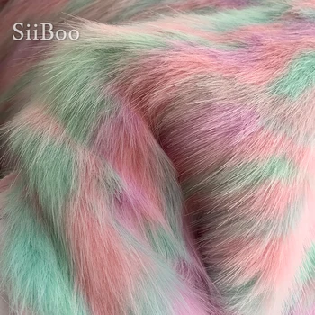 Siiboo 2020 m. naujo dizaino įvairių spalvų dirbtiniais fox fur audinio, super minkštas 6-7cm pūkiniai drabužiai, aksesuarai sp6273