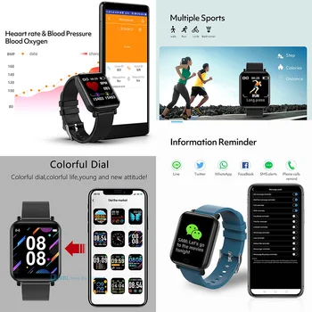 Silikono Smart Watch Moterys Vyrai Smartwatch 
