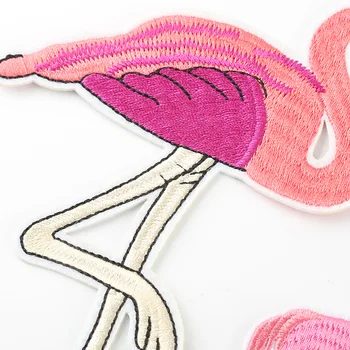 Siuvinėjimo Audinys Pasta Flamingo Mados Siuvinėjimo Pleistras Pasta Drabužių Priedai Lopai Drabužių Appliques 