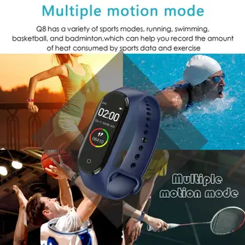 Skaitmeninių Laikrodžių Apyrankės M4 Smart Vyrams, Moterims su Širdies ritmo Monitoringo Kalorijų Skaitiklis Sveikatos Sport Tracker Veikia Pedometer