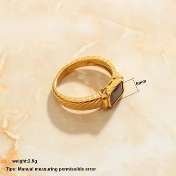 SOMMAR Karšto Pardavimo Aukso Užpildytas dydis 6 7 8 Gentlewoman vyrų žiedas Prabangus juodas akmuo vyrų slankiojo žiedo kerai