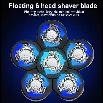 SPZ Įkrovimo 6 Plaukiojantieji Vadovai Fanera Plikos Galvos Plaukų Skustuvas Žoliapjovės Clipper LED Skaitmeninis Ekranas Veido Valymo Šepetys