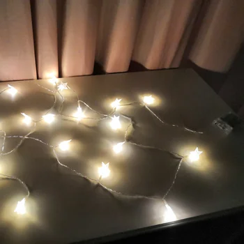 Star LED String Žibintai Paprasta Led Šviesos Patalpų Fantastinis Atostogų Kambarį Šalis Dekoro Girliandą Užuolaidų Mados Luces