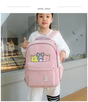Studentų Mokyklos Vaikai Dideli Kuprinė Pink Cartoon Spausdinti Schoolbags Vandeniui Pečių Maišą Mergaitės Vaiko Mochila Rožinė Bookbag Mielas