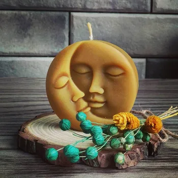 Sun Moon Silikono Formos Minkštas Žvakės Aromatas, Akmens Papuošalai Muilo Pelėsių Už Tešla Keksiukų Dekoravimo Virtuvės Reikmenys