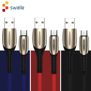 Swalle 2.4 LED indikatorius, Greitas Įkrovimas Nailono Tinklelio Data Kabelį, TIPAS C Micro USB Kabelis įkrovimui ir perdavimo Kabeliai