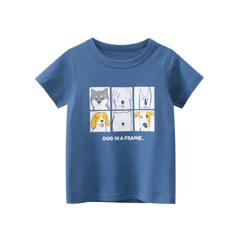 T-shirt Vaikams Berniukams trumpomis Rankovėmis, Trišakiai Kūdikiams, Vaikams, Vaikiška Animacinių filmų vatos Pagaliukai Mergaitėms, Drabužiai, 2-8 Metų Naujų 2021 M. Vasarą Tee