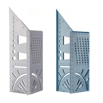 T-tipo Medienos apdirbimo 3D Mitre Kampo Matavimo Aikštės Dydžio Priemonė, Įrankis, Su Gabaritas Valdovas Įrankiai Metrinių Matuoklis Matavimo Daviklis
