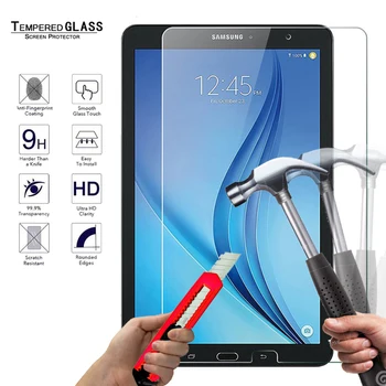Tabletę Screen Protector for Samsung Galaxy Tab E 9.6 Colių T560 T561 Nulio Įrodymas, Grūdintas Stiklas Ultra Plonas Apsauginės Plėvelės