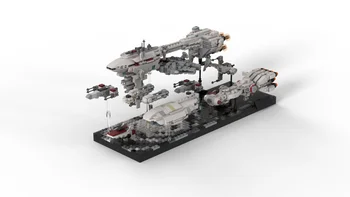 Tarpžvaigždinės mažų dalelių scenos kūrimo bloką SS erdvėlaivis Star Destroyer Imperijos karo asamblėjos žaislo modelis, vaikų dovanų