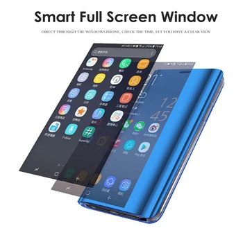 Telefoną Atveju Xiaomi Redmi 10X 5g Aišku, Pažangų vaizdo Veidrodėlis Odos 360 Flip Stovo Dangtelis Atveju Redmi 10 X 10 X Fundas Rubisafe