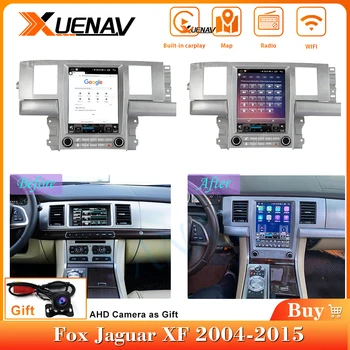 Tesla ekranas Android 10.0 Radijo Multimedia Player Galvos Vienetas Built-in Carplay Fox Jaguar XF 2004-Automobilių GPS Navigacijos