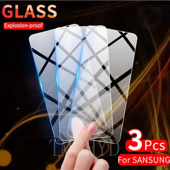 Tinka Samsung Galaxy A51 20 Pastaba 10 S10 Lite S20 FE A32 A72 A52 A71 S21 Plius apsauginis stiklas 3 gabalus grūdintas stiklas