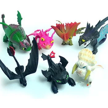 Toothless Šviesos Fury Anime Veiksmų Skaičiai Dragon Modelis Žagsėjimas Bezzubik Animacinių filmų Figūrėlės Lėlės Vaikams, Žaislai Vaikams