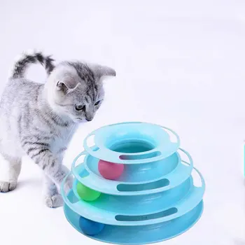 Trijų Lygių naminių kačių žaislas Tower Dainos Disko katė Žvalgybos Pramogų triple play disc kačių žaislai kamuolys Mokymo Pramogų plokštė