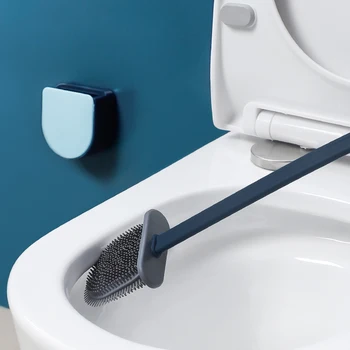 Tualeto Šepetys Wc cleaner tualeto šepetys su laikikliu, Plokščia Galva Lanksti, Minkšta Šerių Šepetys Vonios Aksesuaras Skirtumas Valymo šepetys