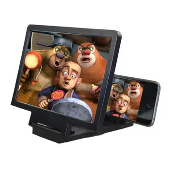 Universalus Lengvas 3D Kino Ekrane Padidinti Ryškus didinamasis stiklas, Eco-friendly HD Projektorius, Stovas Laikiklis Telefono Akių Apsauga