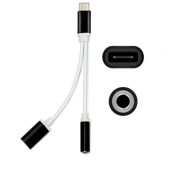 USB-C-3.5 AUX Audio Kabelis 2in1 USB C Tipo 3,5 mm Jack Audio Splitter USB C Ausinių Laidą Įkrovimo Adapteris, Telefono Priedų
