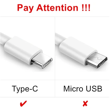 USB Tipo C Įkrovimo Kabelis PVC Samsung Galaxy S8 S9 Plus 