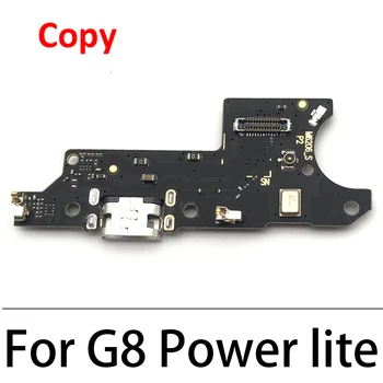 USB Įkrovimo lizdas Jungtis Dock Flex Kabelis Su Mic Mikrofonas atsarginės Dalys Moto G8 Galia Lite