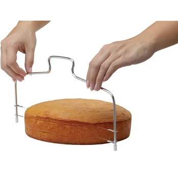 Ustensiles Patisserie Nerūdijančio Plieno Peilis Reguliuojamas 2-Wire Tortas Leveler Kepimo Cutter Tortas Dekoravimo Įrankiai