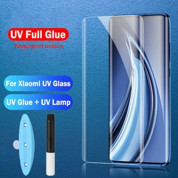 UV Skysti Klijai Grūdintas Stiklas Xiaomi Mi CC9 Pro mi 10 Pro Full Screen Protector For Xiaomi 10 Pro mi 10 jaunimo dėmesį, 10 lite