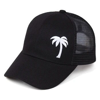 Vasarą naujos mados kvėpuojantis beisbolo kepuraitę lauke, pavėsyje, saulės, skrybėlę akių golfo skrybėlę kūrybos kokoso medžio siuvinėjimo hip-hop skrybėlę