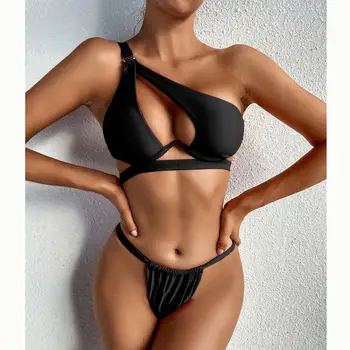 Vienos Pečių Bikini 2021 Seksualių Moterų Maudymosi Kostiumėlį Vientisų Maudymosi Kostiumėliai, Moterų Diržas Brazilijos Bikini Komplektas Bather Biquini Maudymosi Kostiumas Moterims
