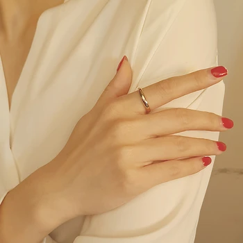 Vnox Klasikinis 3mm Paprasto Moterų Žiedas Anti Nulio Volframo Pagrindiniai Vestuvinių Žiedų Minimilist Lady Papuošalai