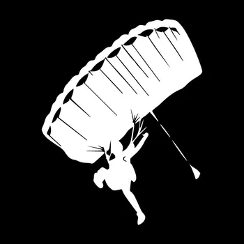 Volkrays Kūrybos Automobilių Lipdukas Parašiutizmas Parašiutu Priedai Atspindintis Vandeniui SunscreenVinyl Decal Juoda/Sidabrinė,15cm*12cm